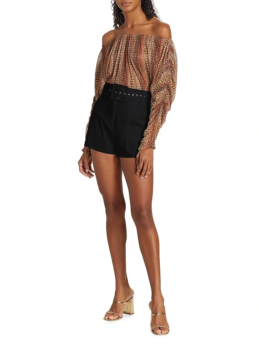 Ramy Brook Women's Kasey Belted High-Rise Shorts | Thumbnail 2 Ramy Brook Women's Kasey Belted High-Rise Shorts | Thumbnail 2