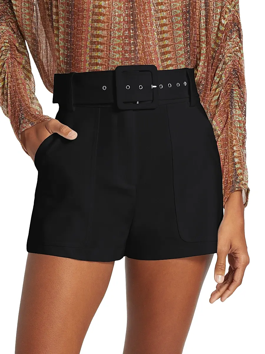 Ramy Brook Women's Kasey Belted High-Rise Shorts | Thumbnail 3 Ramy Brook Women's Kasey Belted High-Rise Shorts | Thumbnail 3