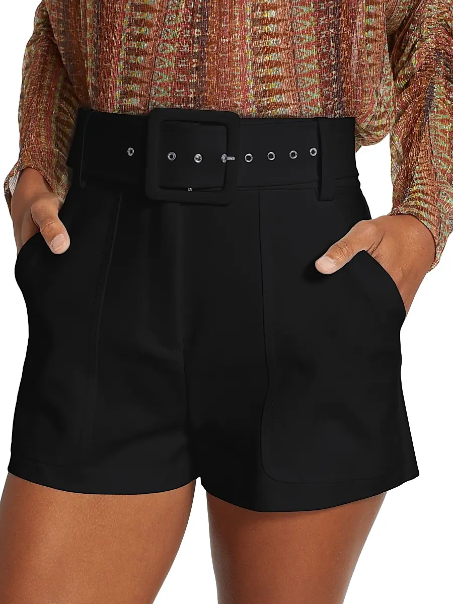 Ramy Brook Women's Kasey Belted High-Rise Shorts | Thumbnail 6 Ramy Brook Women's Kasey Belted High-Rise Shorts | Thumbnail 6