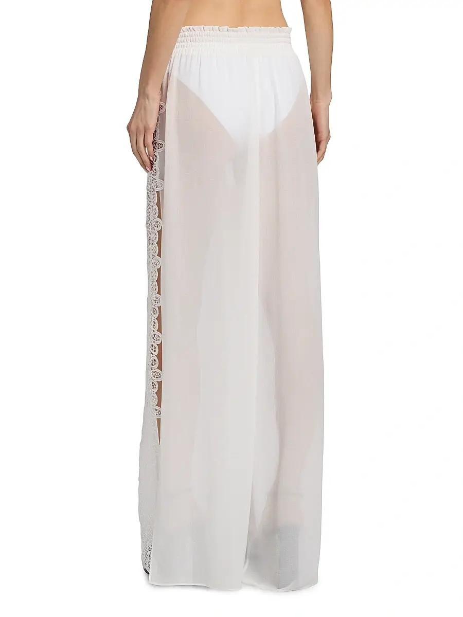 Ramy Brook Women's Athena Lace Wide-Leg Cover-Up Pants | Thumbnail 5