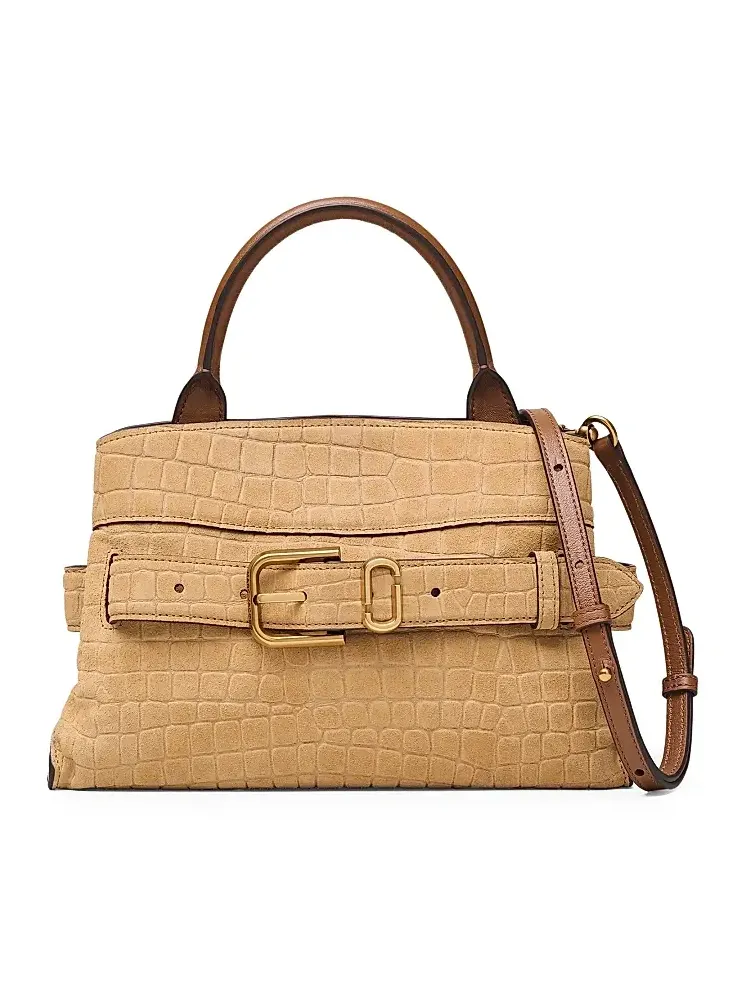 Marc Jacobs Women's The Dakota Small Croc Suede Satchel Bag
