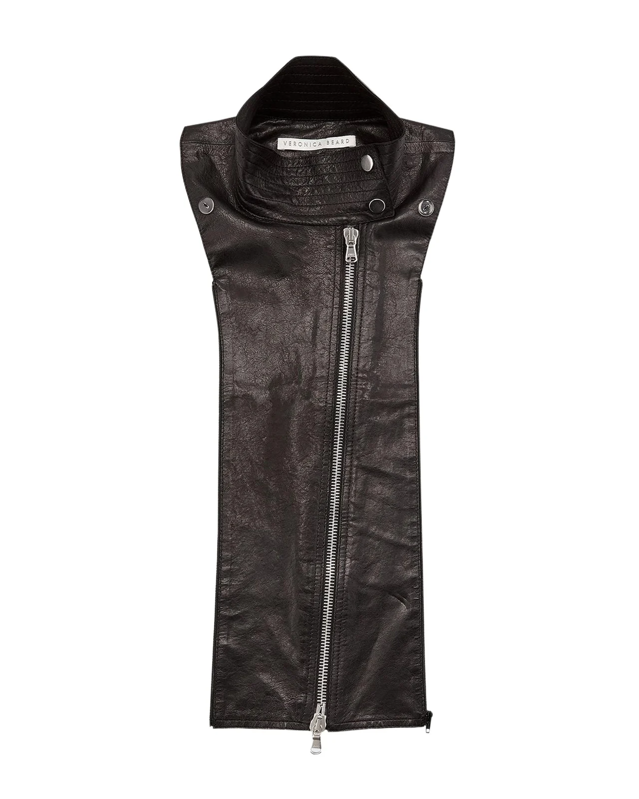 Veronica Beard Lamb Leather Moto Dickey