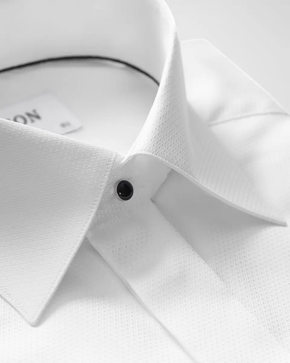Eton Men's Slim Fit Diamond Weave Formal Shirt | Thumbnail 4