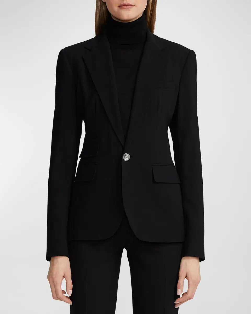 Ralph Lauren Collection Parker Wool Crepe Jacket | Thumbnail 4 Ralph Lauren Collection Parker Wool Crepe Jacket | Thumbnail 4