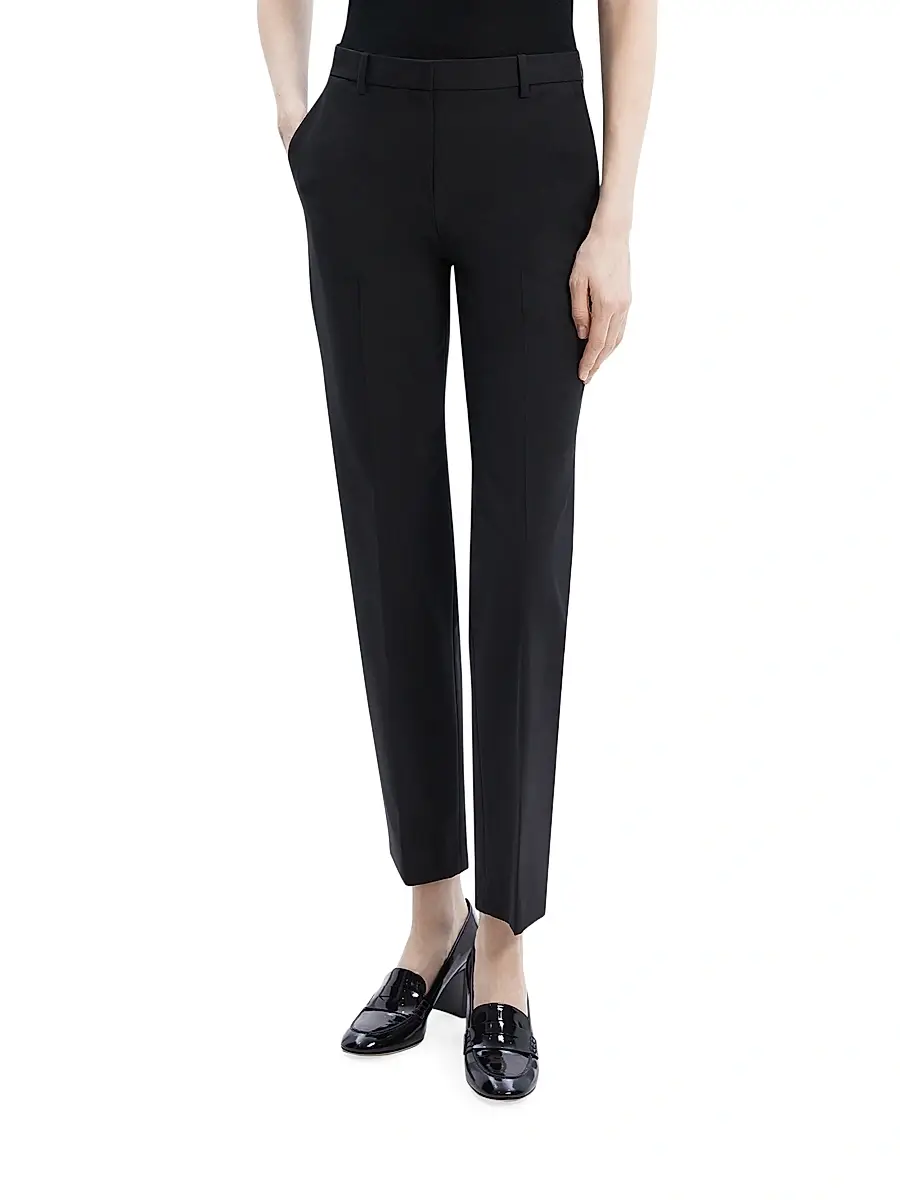 Theory Women's Treeca Pull-On Wool Trousers | Thumbnail 3 Theory Women's Treeca Pull-On Wool Trousers | Thumbnail 3