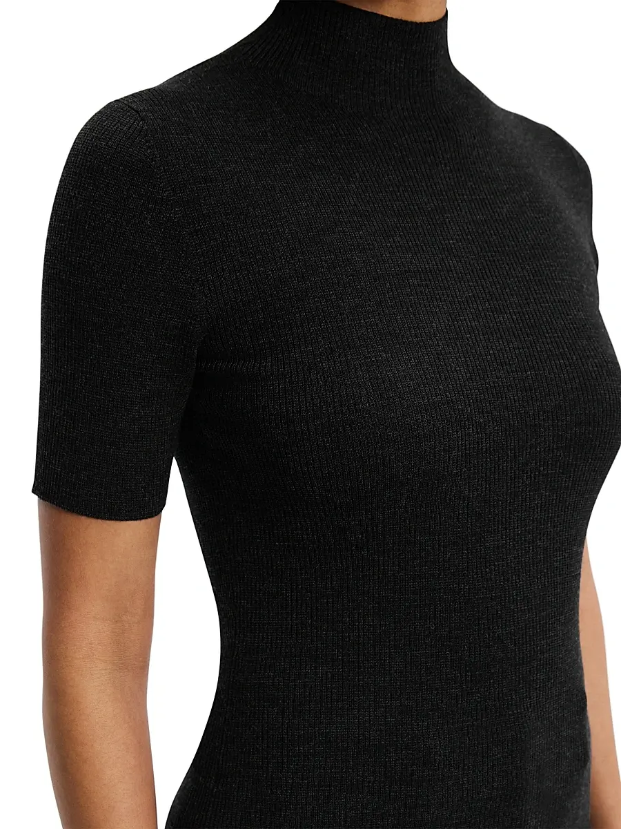 Theory Women's Leenda Merino Wool Short-Sleeve Sweater | Thumbnail 6 Theory Women's Leenda Merino Wool Short-Sleeve Sweater | Thumbnail 6