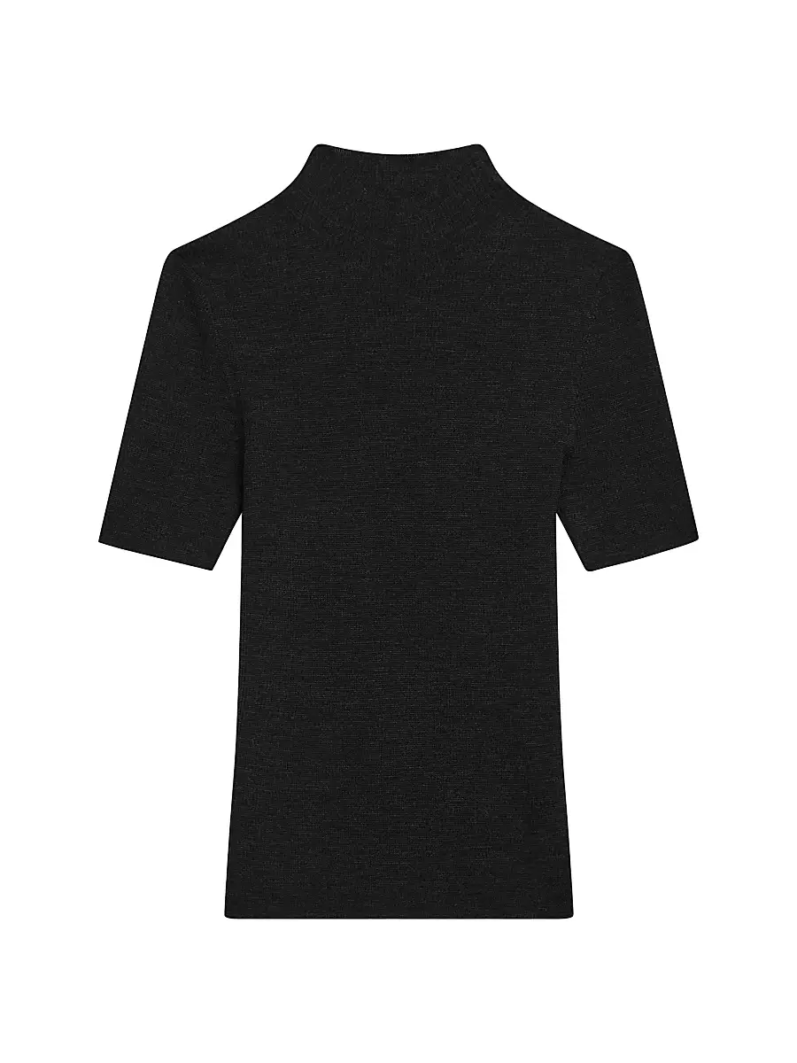 Theory Women's Leenda Merino Wool Short-Sleeve Sweater