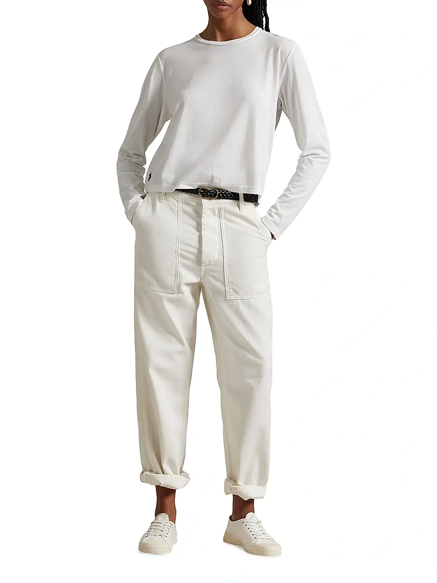 Polo Ralph Lauren Women's Ricky Sateen Straight-Leg Pants | Thumbnail 2