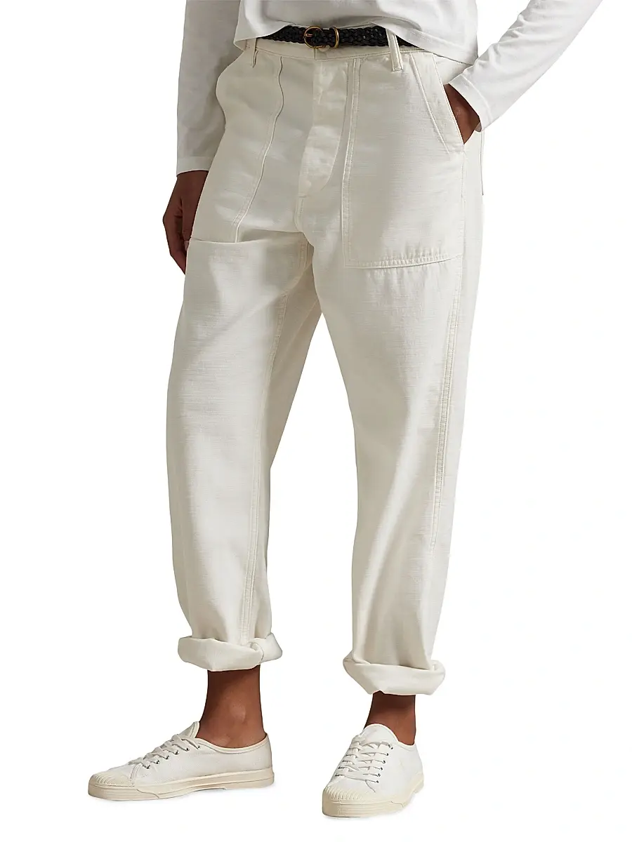 Polo Ralph Lauren Women's Ricky Sateen Straight-Leg Pants | Thumbnail 4