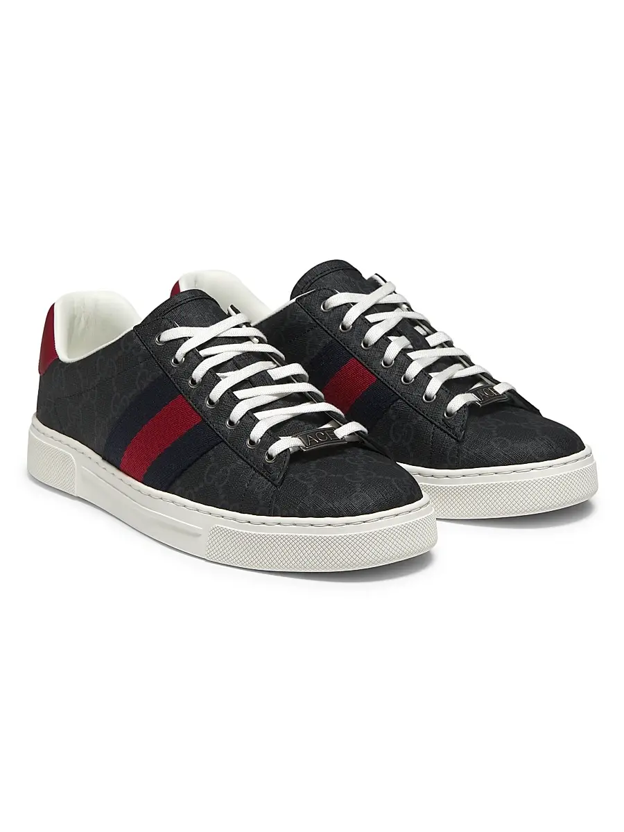 Gucci Men's Men's Ace Web Sneakers | Thumbnail 2 Gucci Men's Men's Ace Web Sneakers | Thumbnail 2