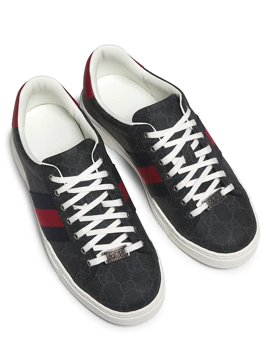 Gucci Men's Men's Ace Web Sneakers | Thumbnail 4 Gucci Men's Men's Ace Web Sneakers | Thumbnail 4