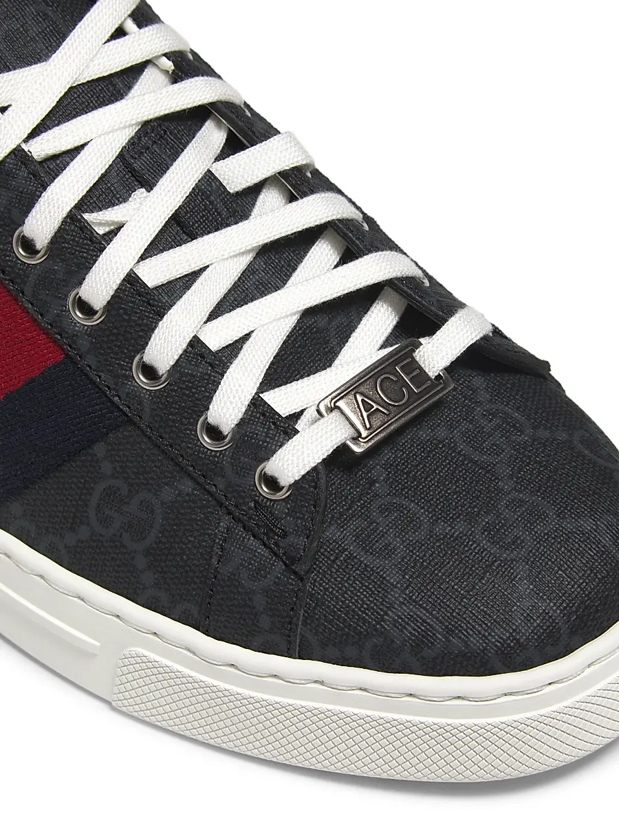 Gucci Men's Men's Ace Web Sneakers | Thumbnail 5 Gucci Men's Men's Ace Web Sneakers | Thumbnail 5
