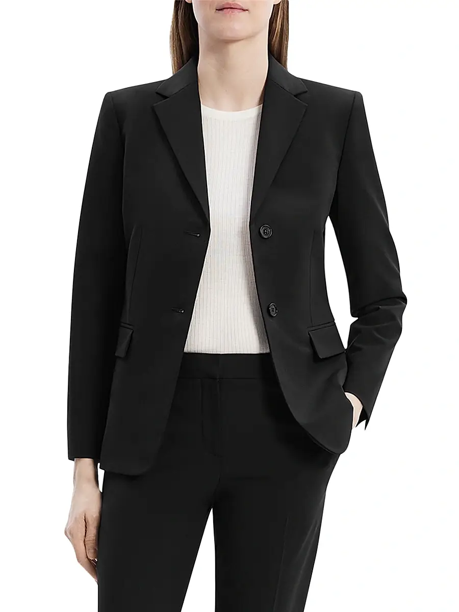 Theory Women's Slim-Fit Wool Blazer | Thumbnail 3 Theory Women's Slim-Fit Wool Blazer | Thumbnail 3