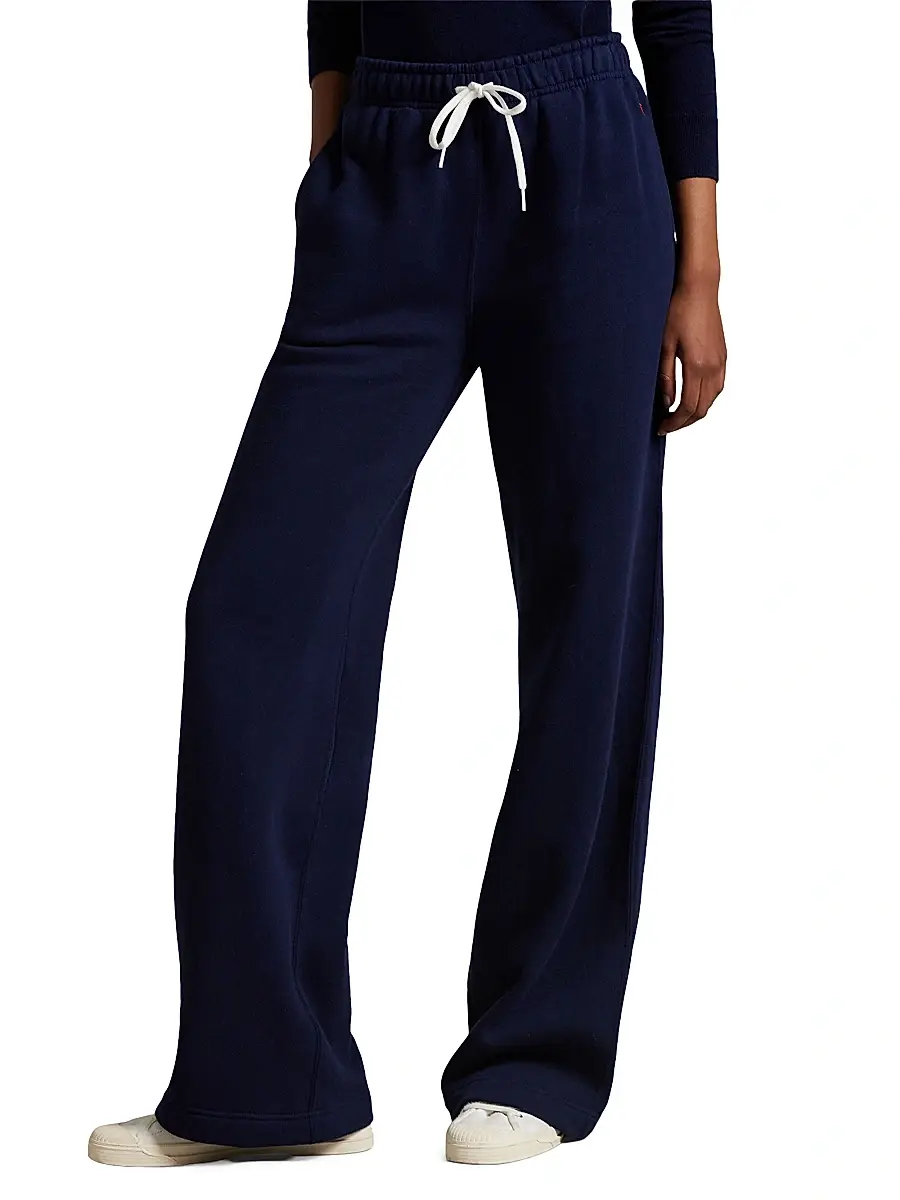 Polo Ralph Lauren Women's Drawstring Fleece Wide-Leg Sweatpants | Thumbnail 3 Polo Ralph Lauren Women's Drawstring Fleece Wide-Leg Sweatpants | Thumbnail 3