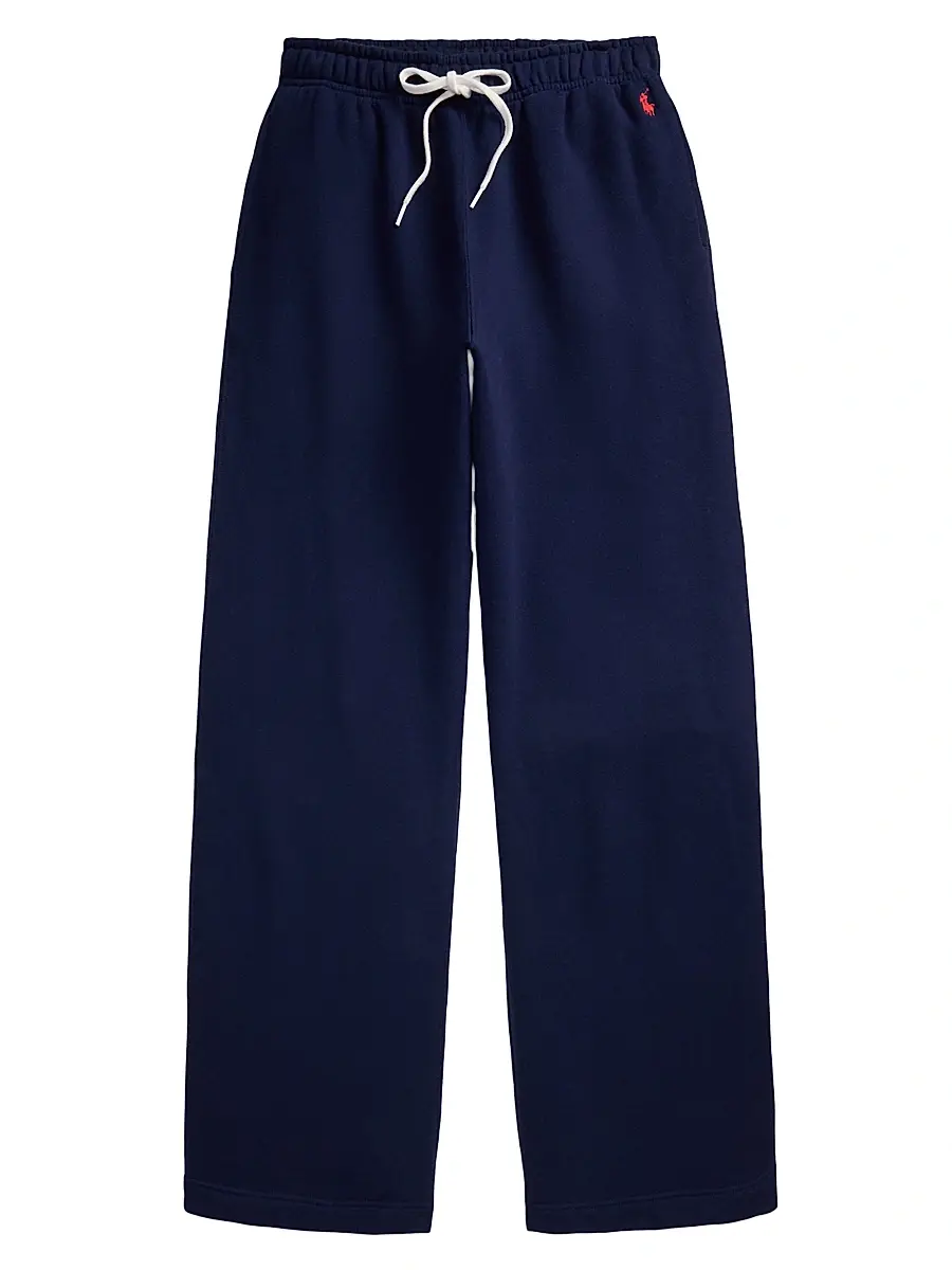 Polo Ralph Lauren Women's Drawstring Fleece Wide-Leg Sweatpants
