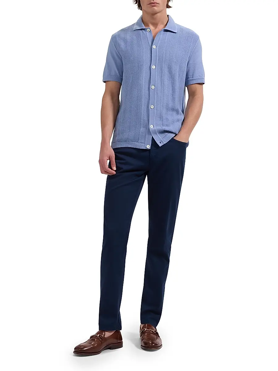 Bugatchi Men's Button-Front Cotton Sweater | Thumbnail 2 Bugatchi Men's Button-Front Cotton Sweater | Thumbnail 2