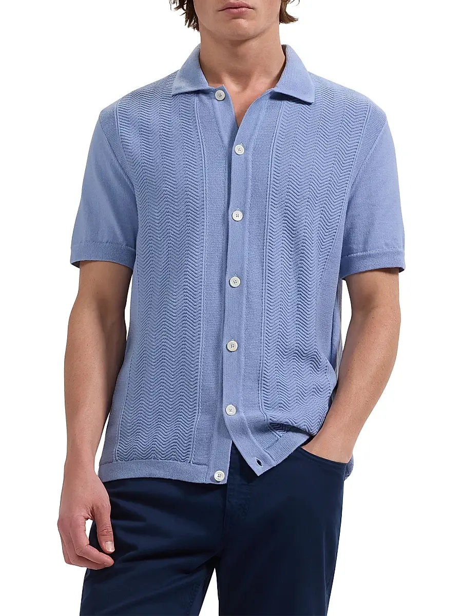 Bugatchi Men's Button-Front Cotton Sweater | Thumbnail 3 Bugatchi Men's Button-Front Cotton Sweater | Thumbnail 3