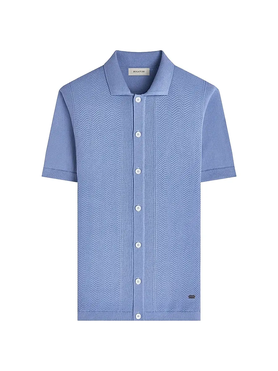 Bugatchi Men's Button-Front Cotton Sweater | Image 1 Bugatchi Men's Button-Front Cotton Sweater | Image 1