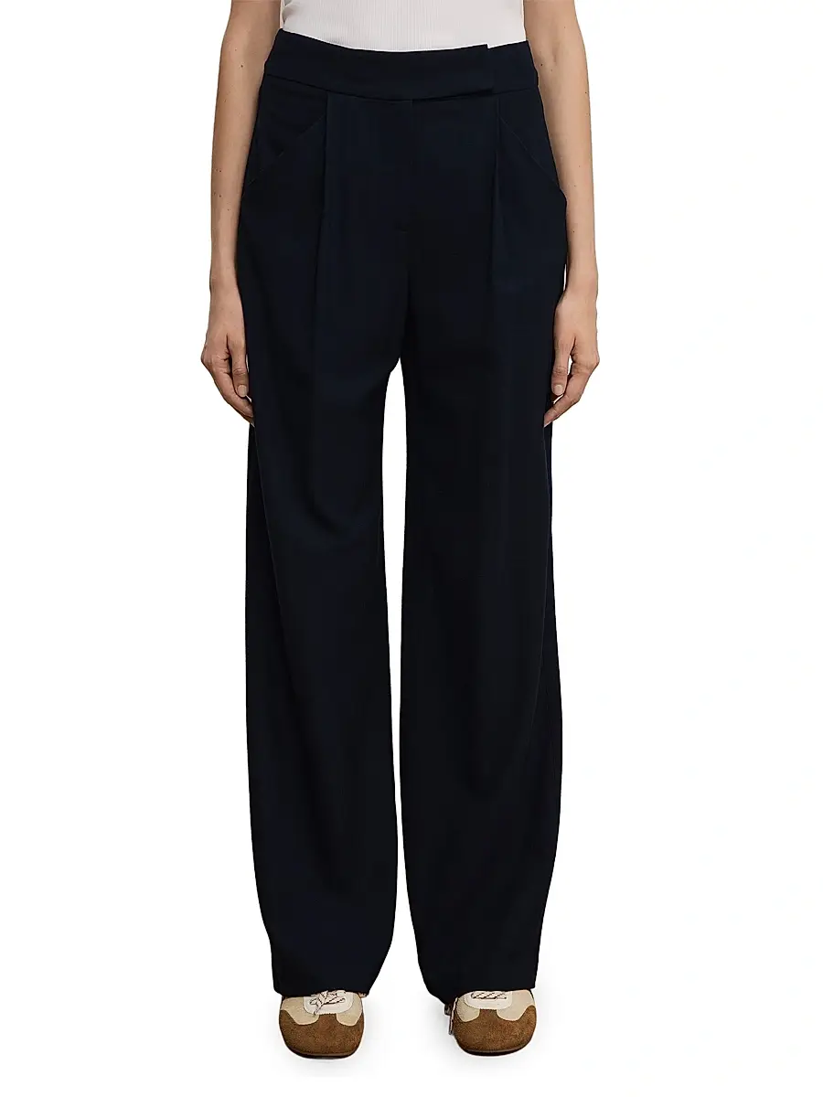 Veronica Beard Women's Marbeau High-Rise Wide-Leg Pants | Thumbnail 3 Veronica Beard Women's Marbeau High-Rise Wide-Leg Pants | Thumbnail 3