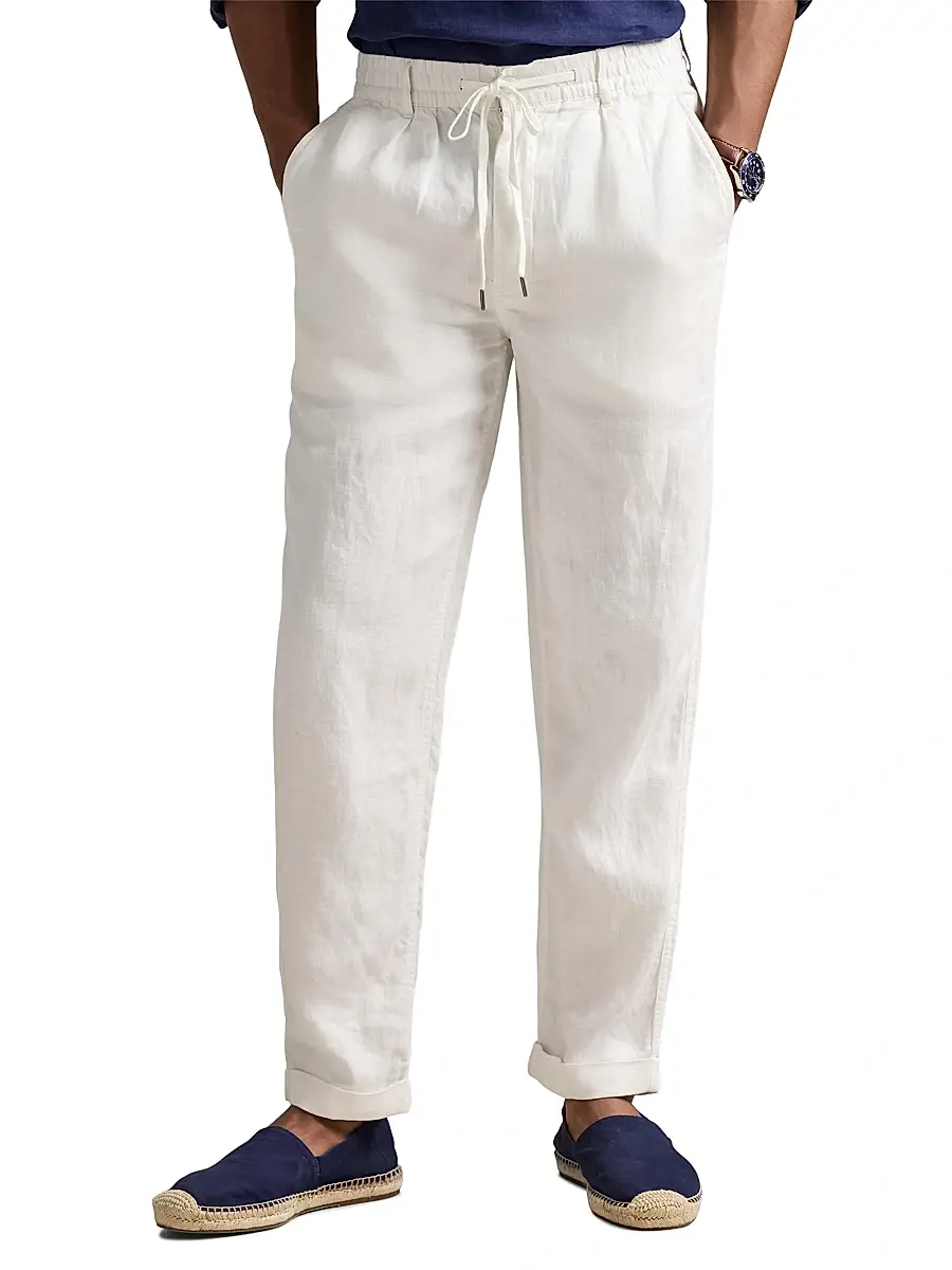 Polo Ralph Lauren Men's Polo Prepster Slim Tapered Linen Pants | Thumbnail 3 Polo Ralph Lauren Men's Polo Prepster Slim Tapered Linen Pants | Thumbnail 3