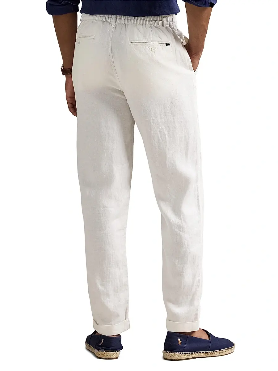 Polo Ralph Lauren Men's Polo Prepster Slim Tapered Linen Pants | Thumbnail 4 Polo Ralph Lauren Men's Polo Prepster Slim Tapered Linen Pants | Thumbnail 4