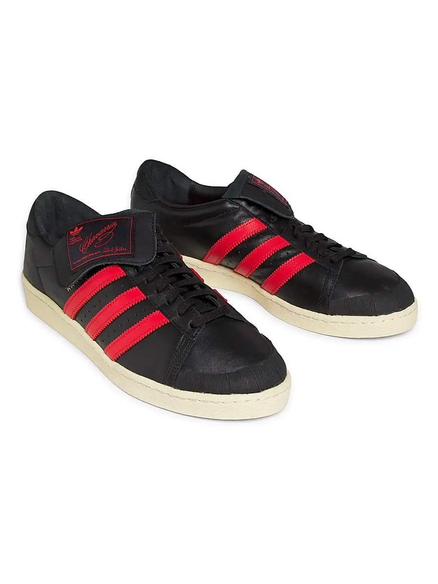 adidas Y-3 Men's adidas X Willy Chavarria Jabbar Low-Top Leather Sneakers | Thumbnail 2 adidas Y-3 Men's adidas X Willy Chavarria Jabbar Low-Top Leather Sneakers | Thumbnail 2