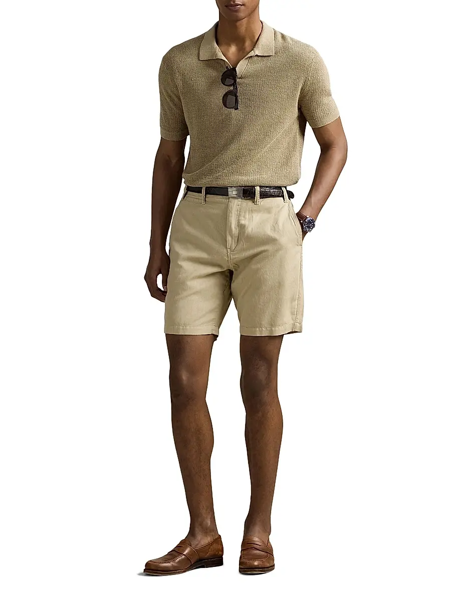 Polo Ralph Lauren Men's 8.5-Inch Classic-Fit Linen-Cotton Shorts | Thumbnail 2 Polo Ralph Lauren Men's 8.5-Inch Classic-Fit Linen-Cotton Shorts | Thumbnail 2