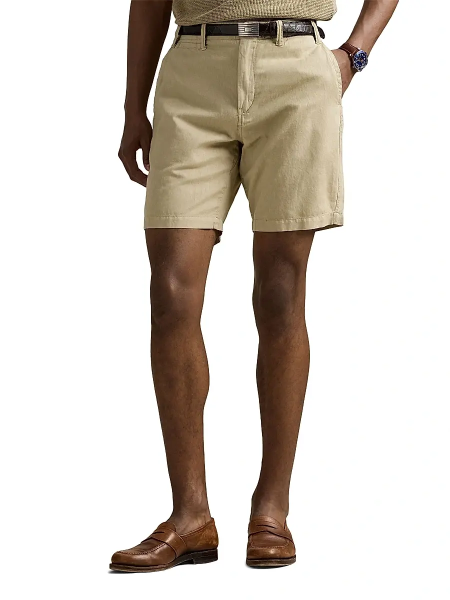 Polo Ralph Lauren Men's 8.5-Inch Classic-Fit Linen-Cotton Shorts | Thumbnail 3 Polo Ralph Lauren Men's 8.5-Inch Classic-Fit Linen-Cotton Shorts | Thumbnail 3