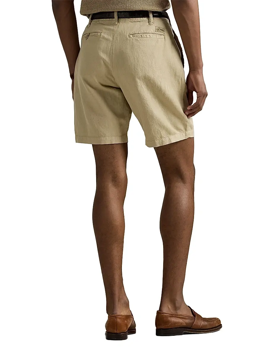 Polo Ralph Lauren Men's 8.5-Inch Classic-Fit Linen-Cotton Shorts | Thumbnail 4 Polo Ralph Lauren Men's 8.5-Inch Classic-Fit Linen-Cotton Shorts | Thumbnail 4