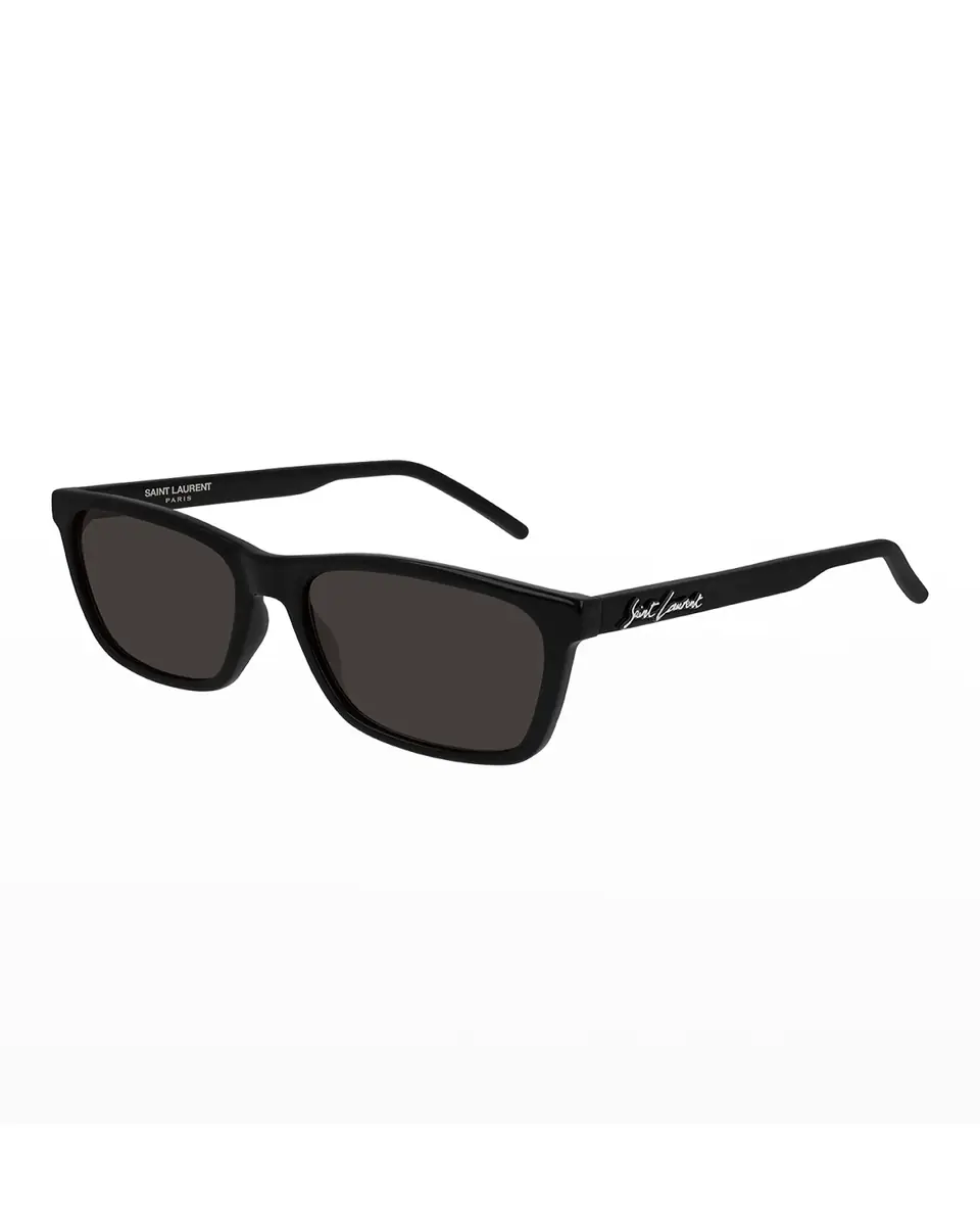 Saint Laurent Men's Square Solid Injection Sunglasses | Thumbnail 2 Saint Laurent Men's Square Solid Injection Sunglasses | Thumbnail 2
