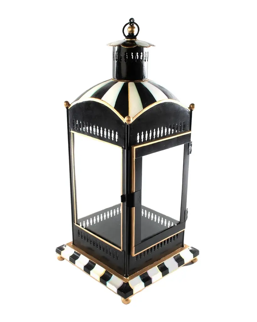 MacKenzie-Childs Courtly Stripe Large Candle Lantern