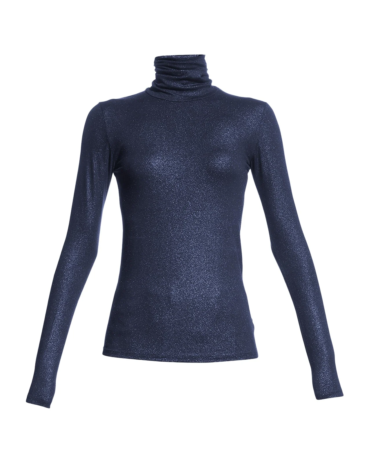 Metallic Long-Sleeve Turtleneck Top Metallic Long-Sleeve Turtleneck Top