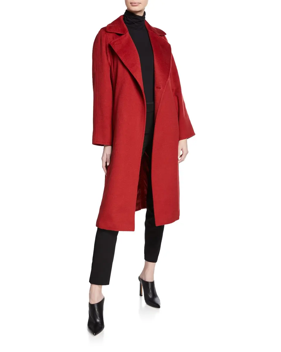 Max Mara Manuela Camel Hair Belted Wrap Coat | Thumbnail 2