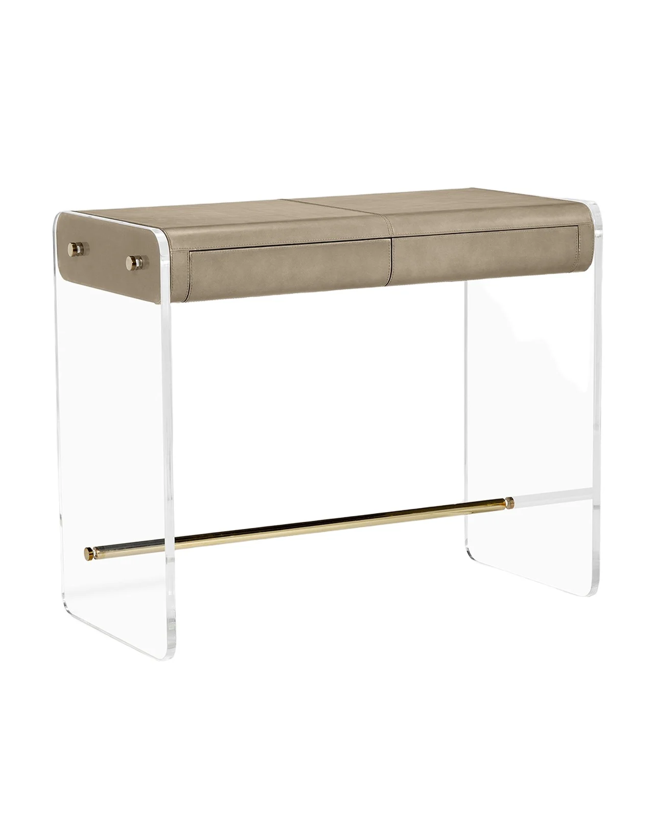 Interlude Home Cora Acrylic and Leather Desk