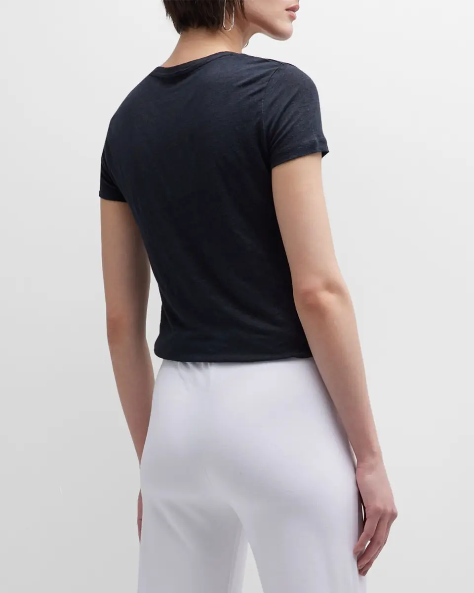 MAJESTIC FILATURES Stretch Linen Crewneck Tee | Thumbnail 2 MAJESTIC FILATURES Stretch Linen Crewneck Tee | Thumbnail 2