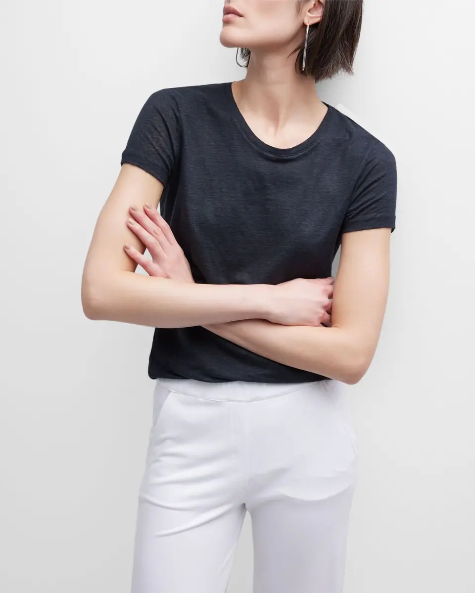 MAJESTIC FILATURES Stretch Linen Crewneck Tee | Thumbnail 7 MAJESTIC FILATURES Stretch Linen Crewneck Tee | Thumbnail 7