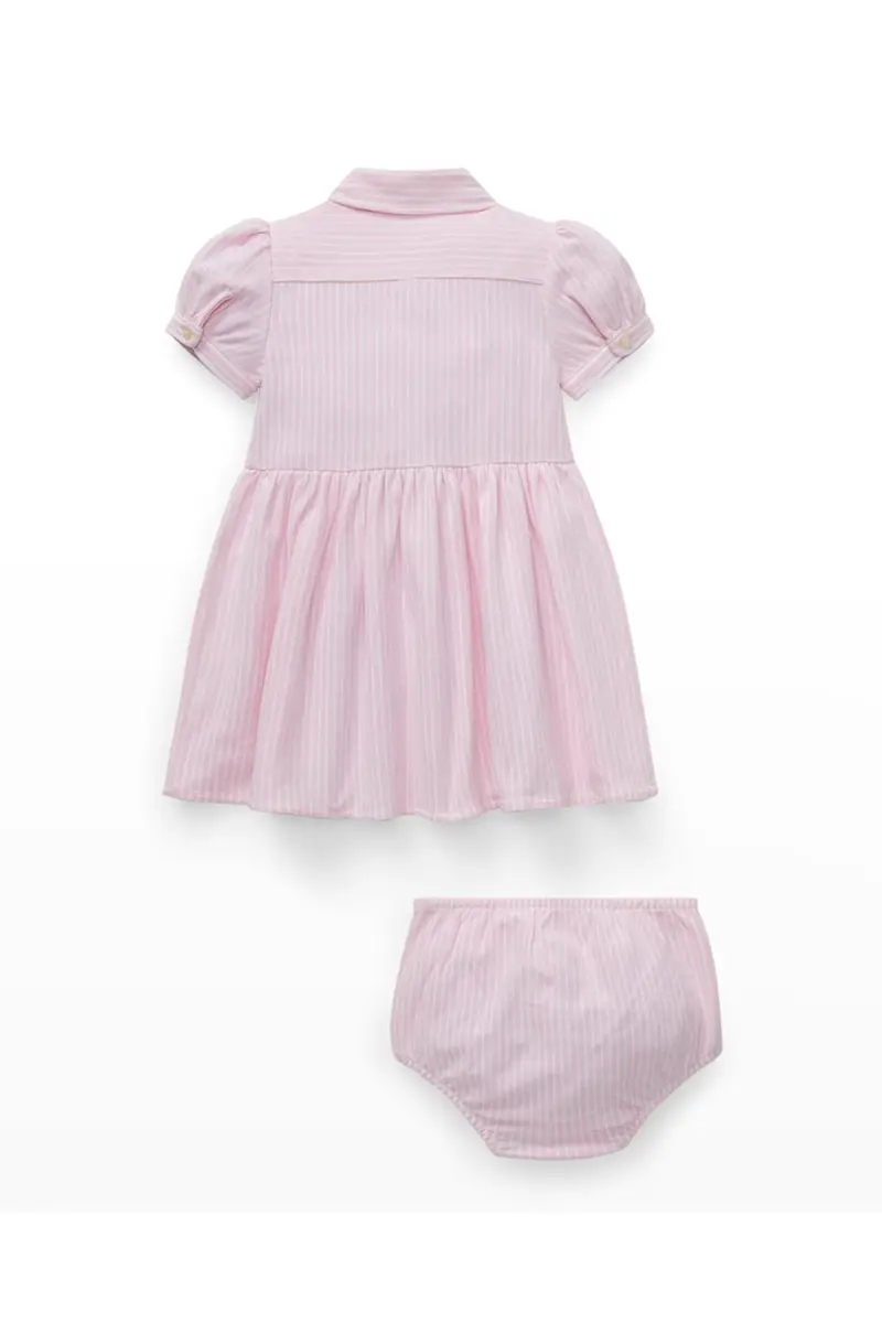 Polo Ralph Lauren Yarn-Dyed Oxford Mesh Stripe Dress With Matching Bloomers | Thumbnail 4