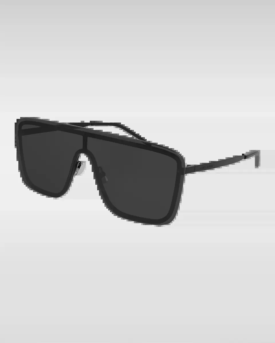 Saint Laurent Unisex Mask Metal Shield Sunglasses | Thumbnail 4