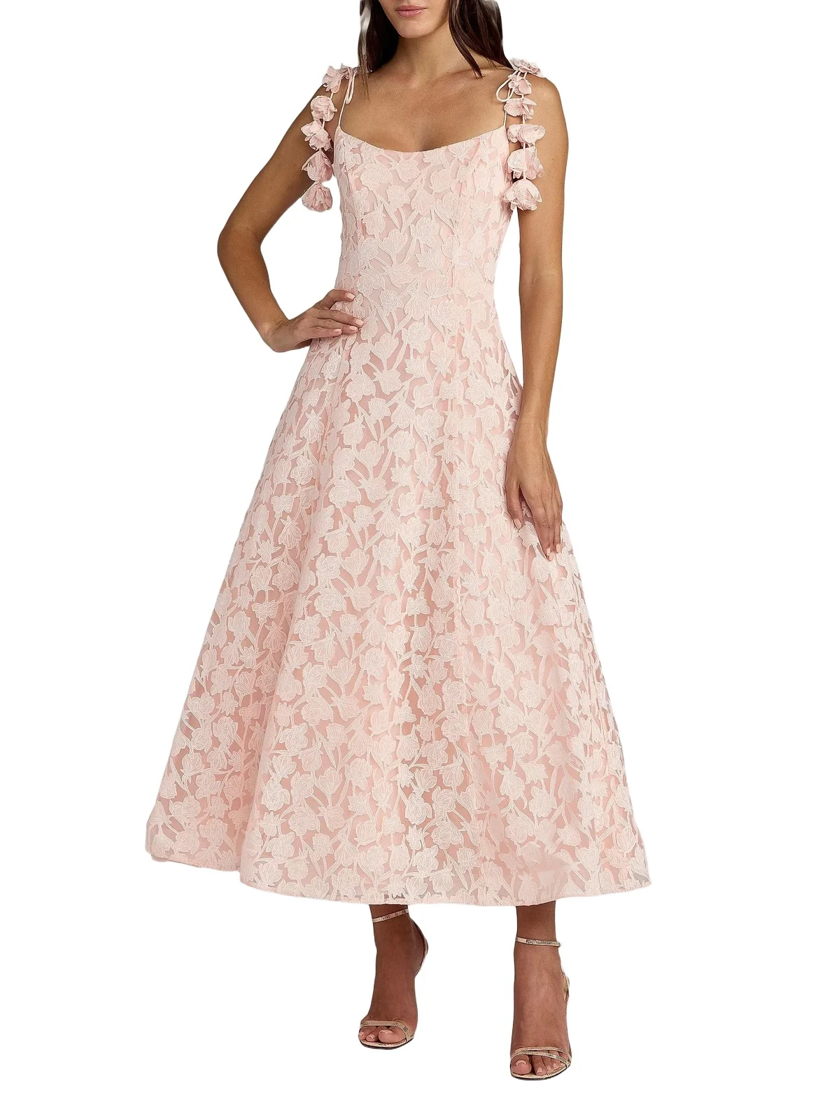 Women's Floral Tulle A-Line Cocktail Dress