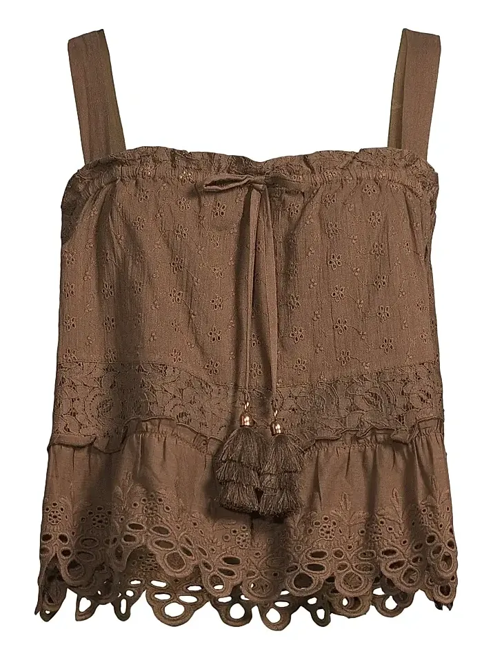 Women's Amina Embroidered Cotton Top Women's Amina Embroidered Cotton Top