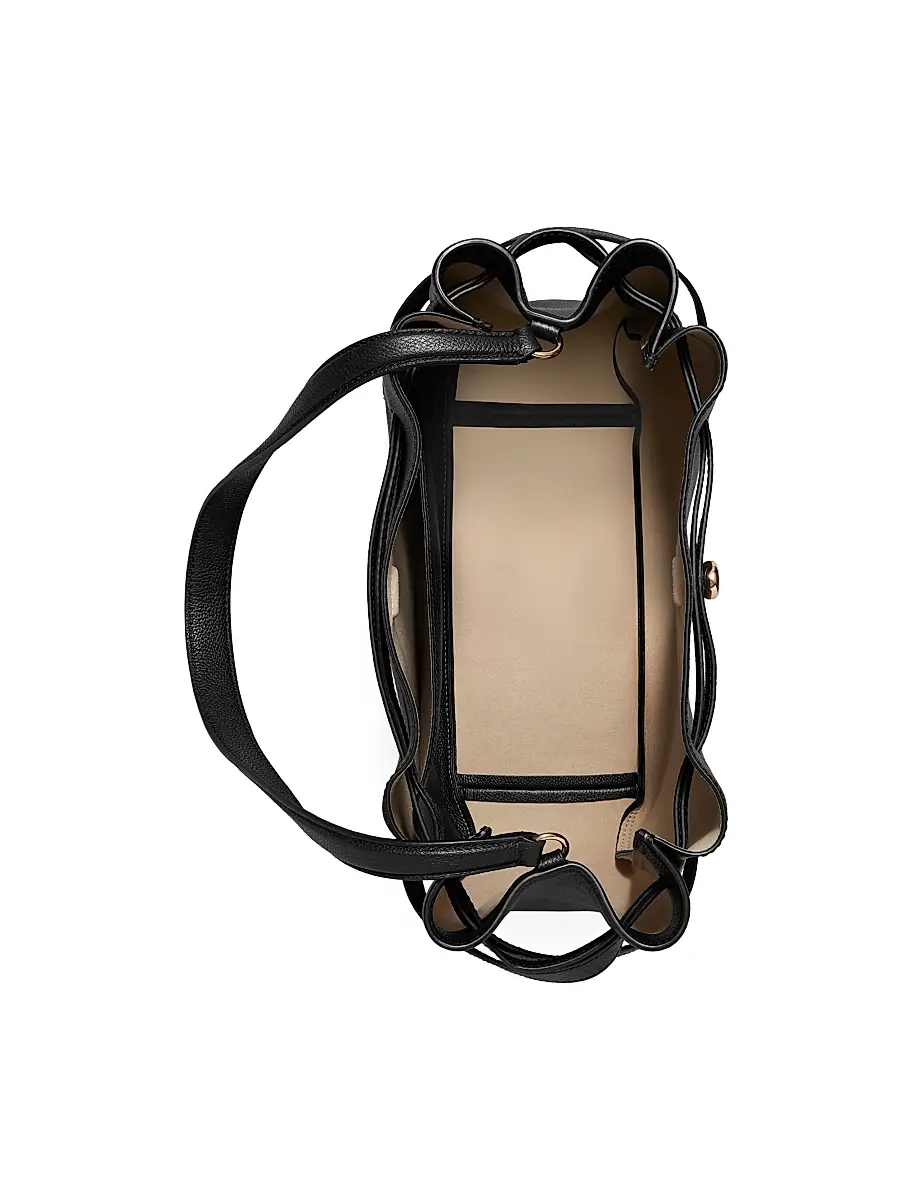 Tory Burch Women's Mini Romy Leather Bucket Bag | Thumbnail 4 Tory Burch Women's Mini Romy Leather Bucket Bag | Thumbnail 4