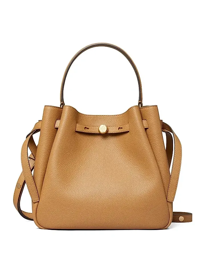 Tory Burch Women's Romy Pebbled Leather Bucket Bag
