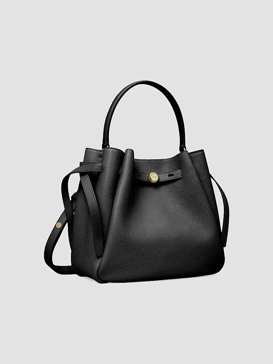 Tory Burch Women's Romy Pebbled Leather Bucket Bag | Thumbnail 5 Tory Burch Women's Romy Pebbled Leather Bucket Bag | Thumbnail 5