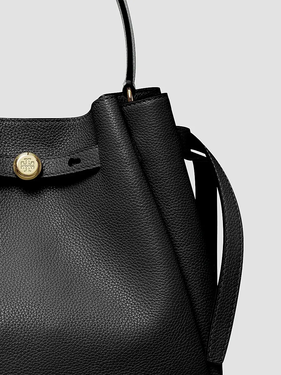 Tory Burch Women's Romy Pebbled Leather Bucket Bag | Thumbnail 6 Tory Burch Women's Romy Pebbled Leather Bucket Bag | Thumbnail 6