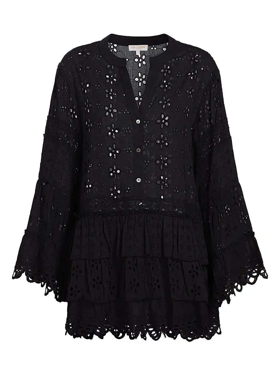 Ramy Brook Women's Roxanne Eyelet Cotton Minidress