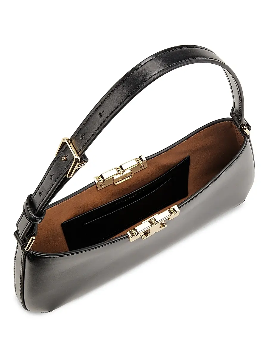 Tory Burch Women's Eleanor Logo-Detailed Leather Shoulder Bag | Thumbnail 4 Tory Burch Women's Eleanor Logo-Detailed Leather Shoulder Bag | Thumbnail 4