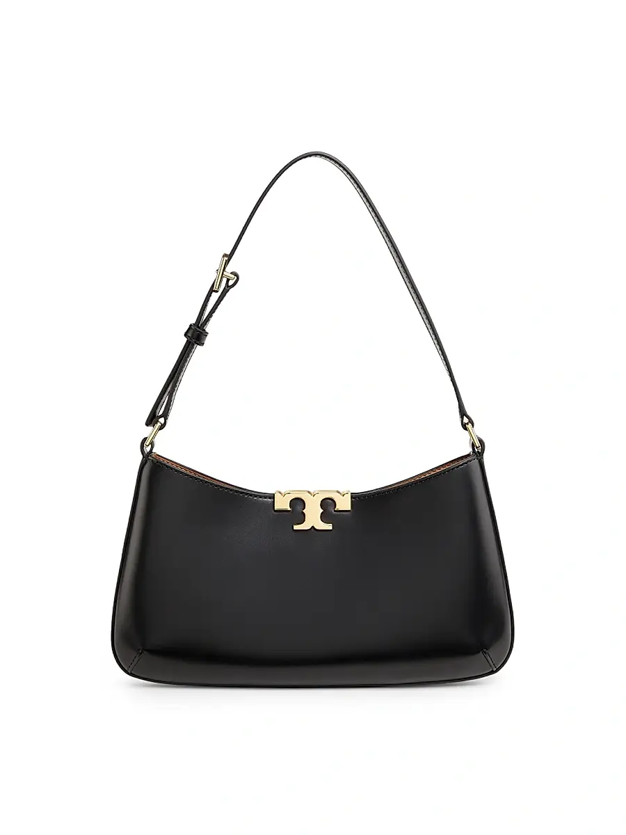 Tory Burch Women's Eleanor Logo-Detailed Leather Shoulder Bag | Image 1 Tory Burch Women's Eleanor Logo-Detailed Leather Shoulder Bag | Image 1