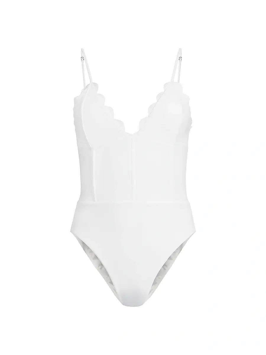 Ramy Brook Women's Mikayla Scalloped One-Piece Swimsuit