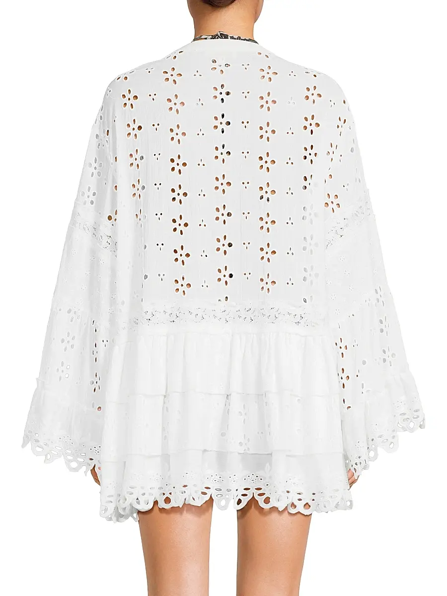 Ramy Brook Women's Roxanne Eyelet Cotton Minidress | Thumbnail 5 Ramy Brook Women's Roxanne Eyelet Cotton Minidress | Thumbnail 5