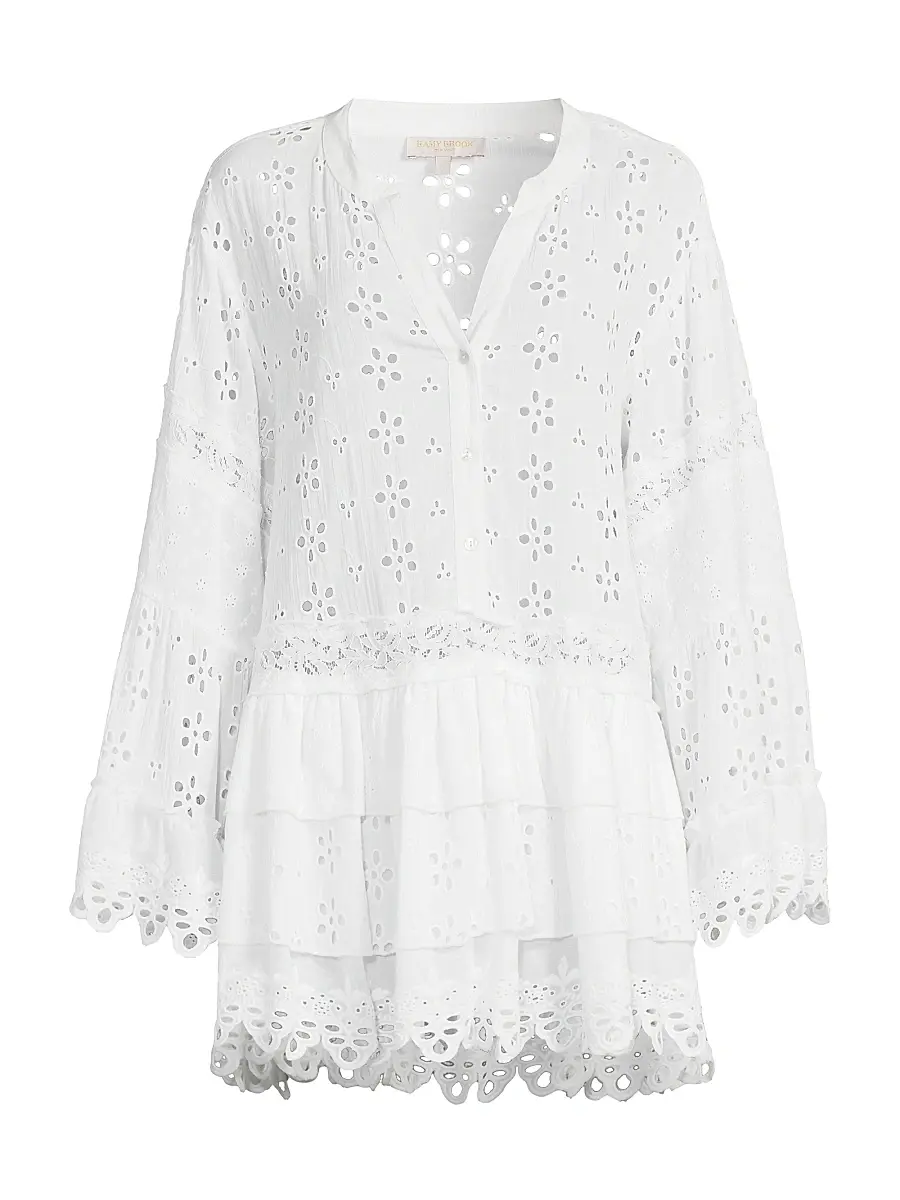 Ramy Brook Women's Roxanne Eyelet Cotton Minidress